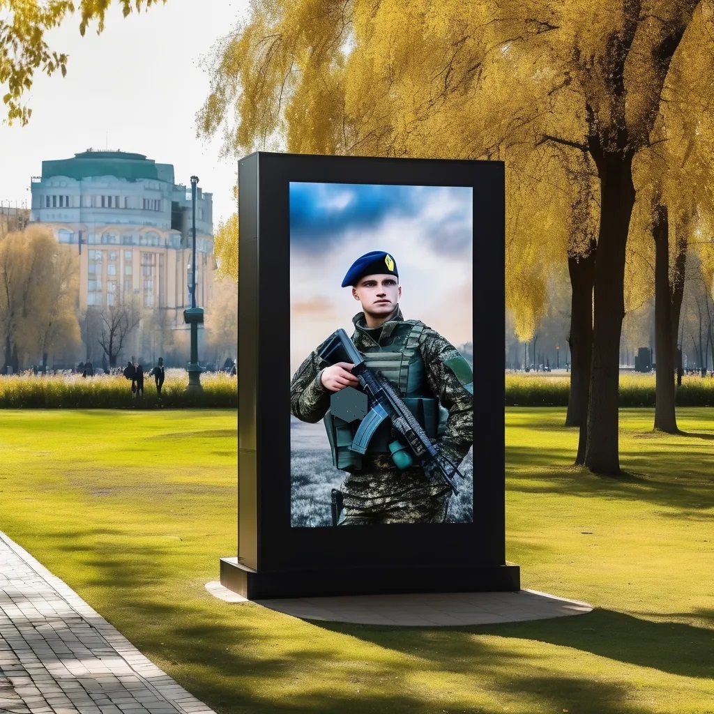 Multimedia memory screen  of fallen Heroes