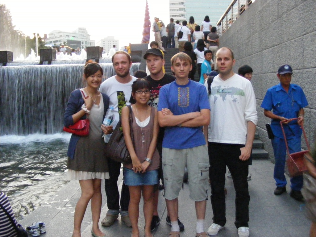 Near the Cheonggyecheon Fountain in Seoul